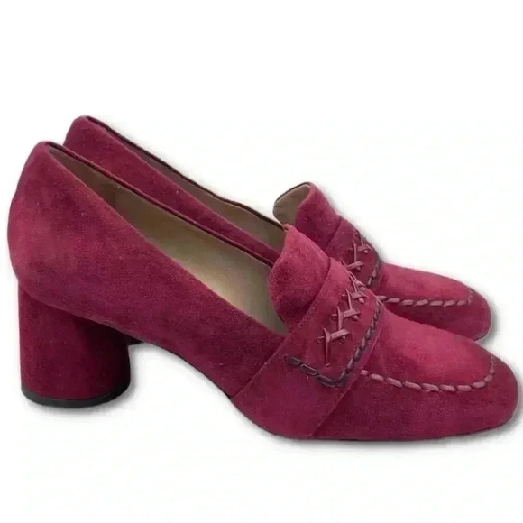 Donald J Pliner heels Cannes 7 N N burgundy suede - Picture 12 of 12